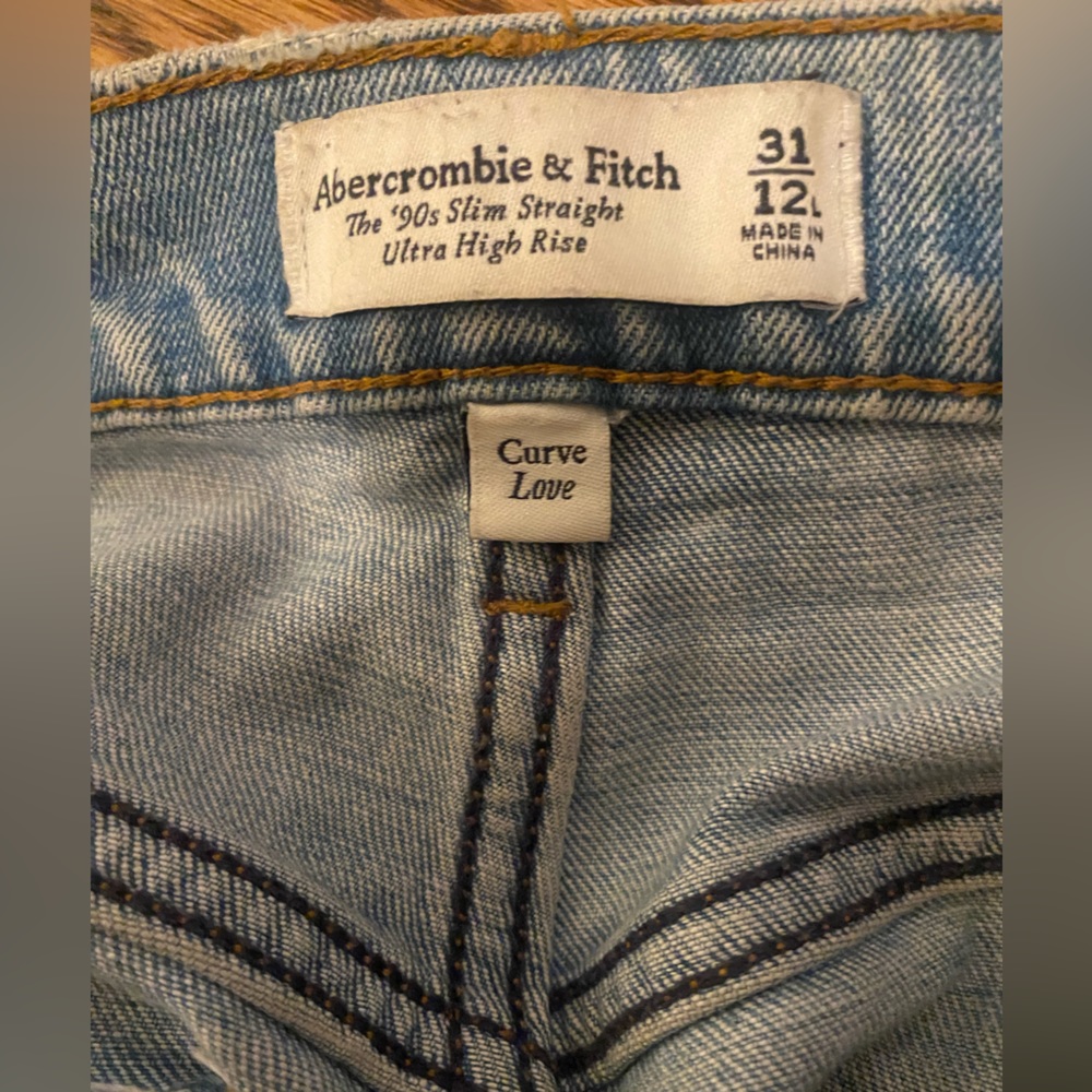 Abercrombie & Fitch Light Blue Straight Leg Jeans